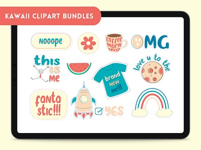 Kawaii Clipart Bundles clipart cut file graphic graphic design illustration kawaii pop clipart printable sticker sublimation tshirt design vector