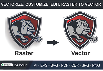Vector tracing - convert logo to vector graphic design illustration raster to vector redesign redraw logo vector vector file vector tracing vector work vectorization