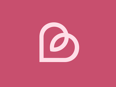 Heart Mark branding care connected heart infinity logo loop love mark pink romantic
