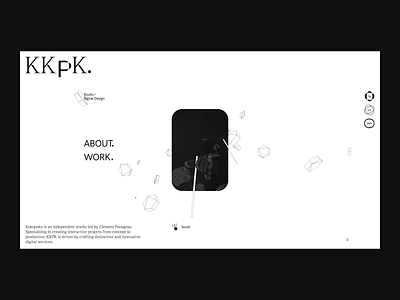 KKPK - Landing 3d animation design grid landing layout loading portfolio type ui webgl website