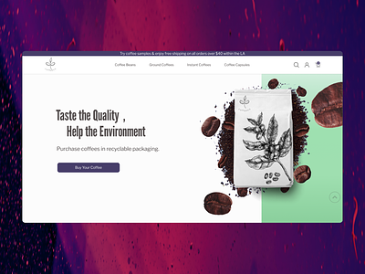 E-commerce coffee store coffee store coffeeco coffeeshop cooffe design e commerce earth landing landingpage payment pdp plant plp product design product detail page product list page sustainable ui uiux ux