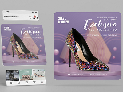 STEVE MADDEN social media post app branding design ecommerce graphic design illustration logo mockup social media post steve madden typography ui ux vector