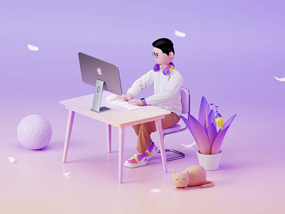 UI/UX Designer 3D Illustration 3d 3d clay 3d design 3d icons 3d modling animation blender c4d character design chraacter cinema 4d cute illustration design graphic design illustration motion graphics redshift ui uiux ux