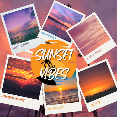 sunset vibes design graphic design
