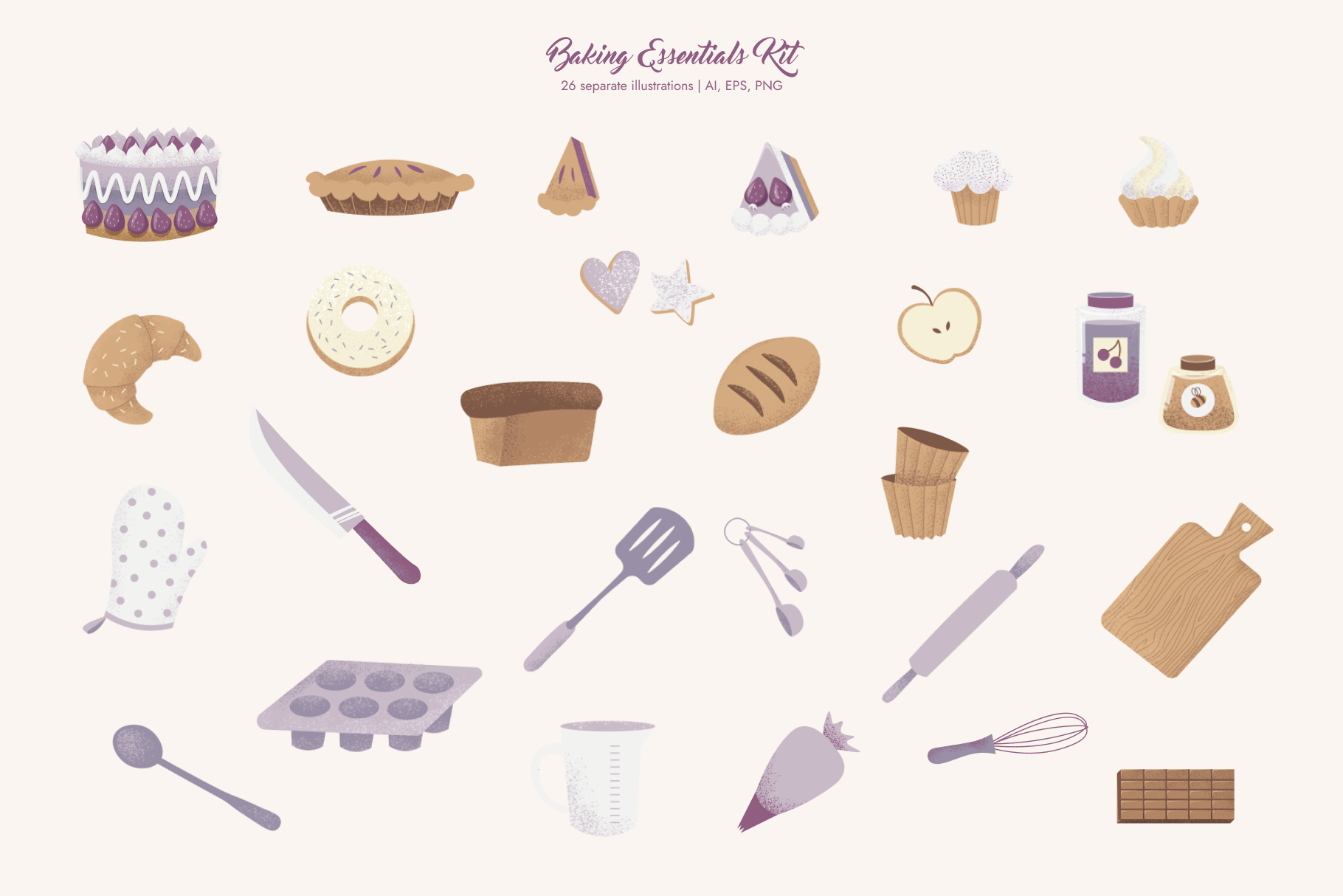 Baking Essentials Kit by Promo Graphics on Dribbble
