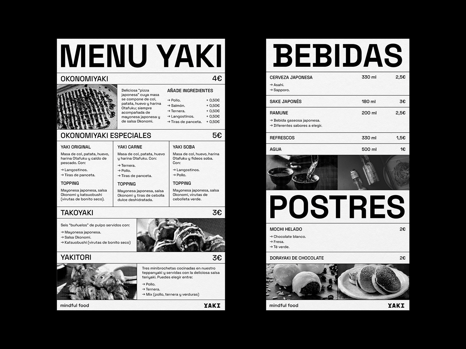 Menu design | YAKI restaurant ad animation branding design diseño gráfico diseño visual editorial editorial design graphic design illustration logo logo design menu menu design personal branding poster poster design restaurant typography visual design