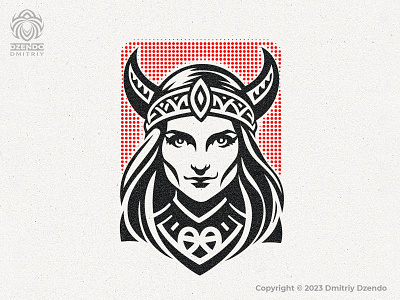 Viking Girl Logo beauty branding girl logo logo designer viking warrior