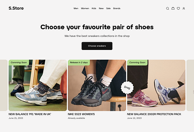 S. Store - Web e-commerce platform design graphic design ui