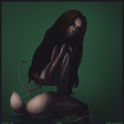 💛💎Genius Cure💎💙 2d :( art digital art digital illustration digital portrait girl graphic design horror illustration portrait scary єх