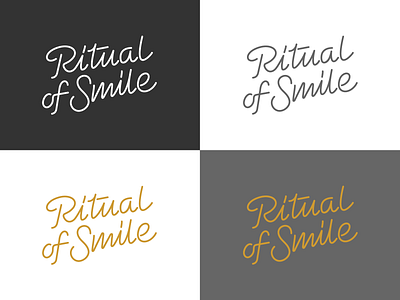 Ritual of Smile branding dentist lettering logo logotype ritual smile