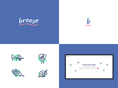 Breeze | a conceptual brand visual identity design blue brand design brand identity branding design designer fun graphic design illustration logo logo design logotype pink visual design visual identity