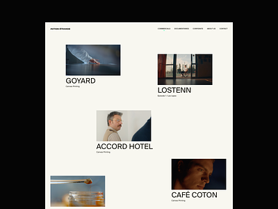 Action Etrange — website cinema graphic design grid production tv website