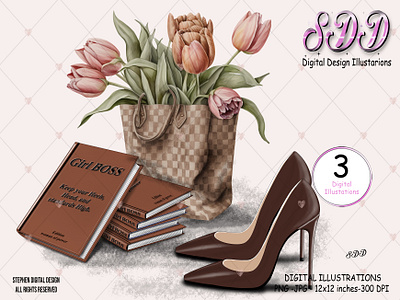 Student college bag book clipart clipart png design high heels illustration logo shoes tulip