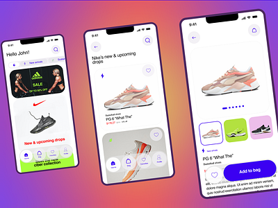 #dailyui challenge 3 of 30_E-commerce application (for shoes) aestheticdesign art branding creativity design ecommerce fitness mobileapplication shoes ui uiux design