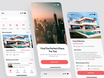 Real Estate App UI estate estate app mobile app rating real estate real estate app rent rental app review travel app ui design