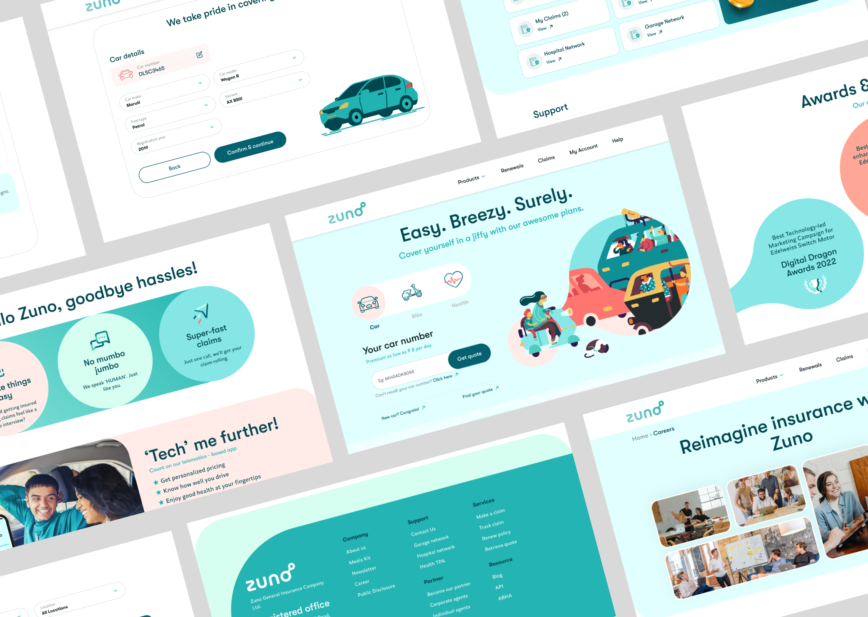 Zuno General Insurance UX/UI Case Study automobile best best design branding design health insurance interaction design life research responsive ui userexperiencedesign userinterfacedesign ux website