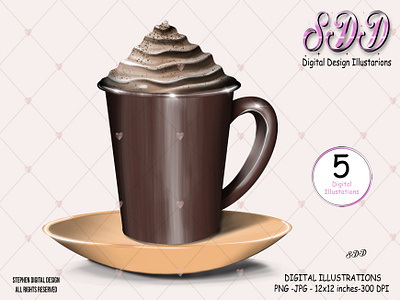 cup of coffee branding clipart coffe design illustration mug tea the