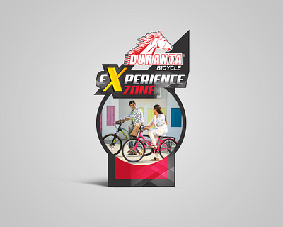Cutout Design for Duranta Bicycle Trade Fair bicycle bike branding cutout graphic design