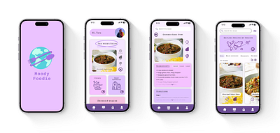 Food blogger app design app branding design ui