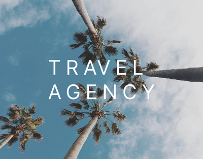 Travel agency. Cover. Website. design designer figma minimal minimalism nature ocean travel travel agency ui ux web design website website design