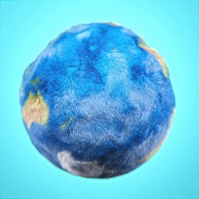 Fluffy Earth 3d 3d animation 3d design animation concept art design