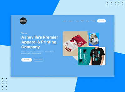 Ashville's Premier Apparel & Printing Company - Web Design branding design ui