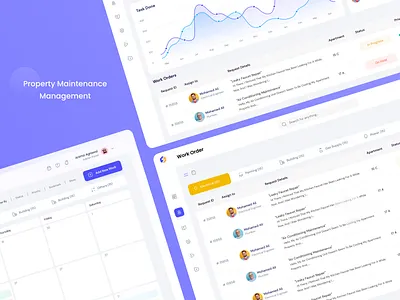 Property Maintenance Management dashboard managment dashboard property maintenance management ui ux web dashboard