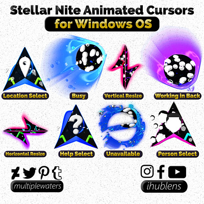 Stellar Nite Animated Cursors for Windows (PREMIUM) animatedcursors animation cursors mousecursors