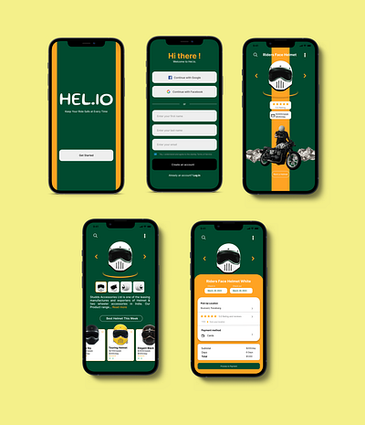 Hel.Io App app brand branding design graphic design icon illustration logo logo design minimal typography ui ux vector web web design website