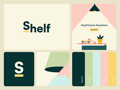 Shelf brand identity branding clean design concept concept design illustration logo