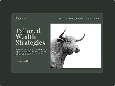 Grammond Financial Landing finance finance planner financial advisor landing page design mortgage pensions ui wealth management web