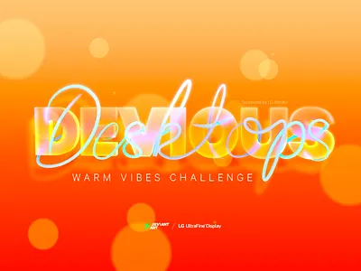 Devious Desktops - ( Warm Vibes ) 3 of 3 | DeviantArt 3d bokeh branding campaign challenge clean design deviantart graphic graphic design icon key art lettering logo marketing summer typography vector vibes warm