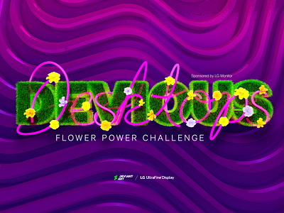 Devious Desktops - ( Flower Power ) 2 of 3 | DeviantArt 3d art branding campaign challenge clean design deviantart flowers graphic graphic design icon illustration key art lettering logo marketing typography vector vibes