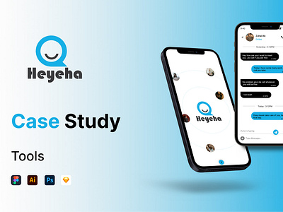 Heyeha - Chat App branding chatappui creativity design designinspiration figma graphic design graphicdesign illustration mobileui motiondesign typography ui uiux webdesign