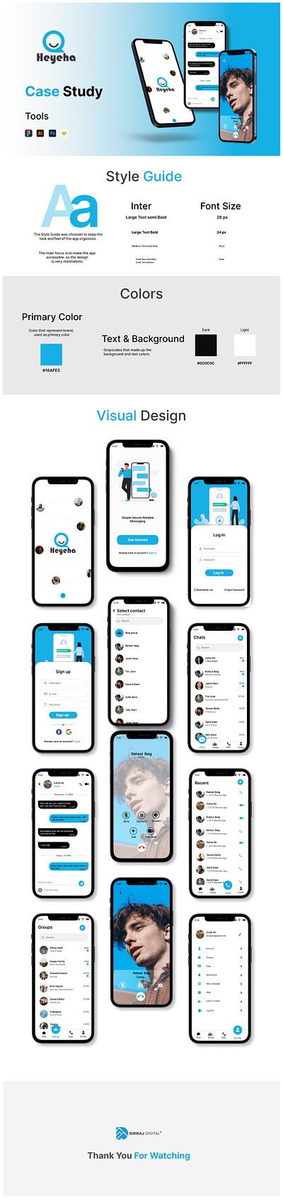 Heyeha - Chat App branding chatappui creativity design designinspiration figma graphic design graphicdesign illustration mobileui motiondesign typography ui uiux webdesign