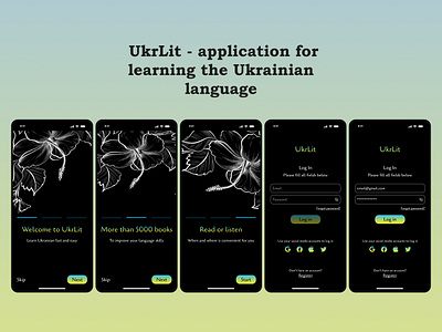 Onboarding for Learning App application design mobile design onboarding ui