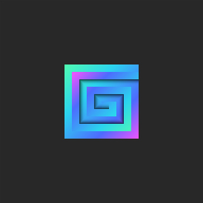 G letter design 3d logo branding bright logo design g letter g logo graphic design illustration letter logo logo logo design maze logo maze shape spiral logo square shape typography vector vibrant gradient