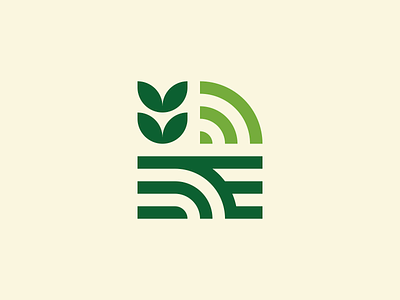 Smart Farm affinity designer branding farm farming line logo simple smart technology vector wi-fi