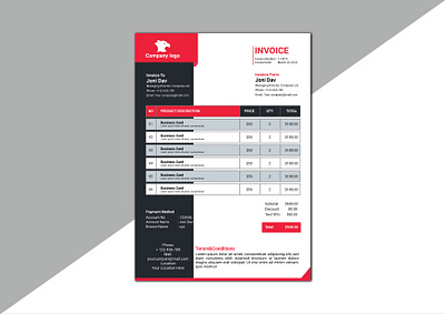 Invoice Design bpp shop design branding creative design graphic design invoice design ui