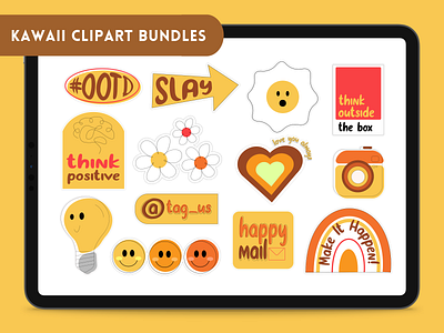 Kawaii Clipart Bundles branding bundles business clipart design graphic graphic design illustration kawaii sticker vector