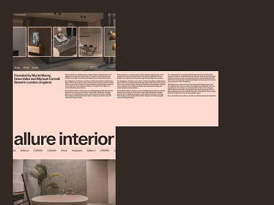 Website for Allure Interior agency animation brand branding clean design editorial fashion graphic design illustration interaction interior logo magazine studio ui ui design website