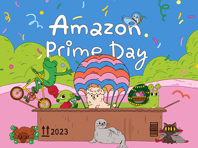 Amazon Prime Day: Banner Ads Conceptual Illustrations amazon banner ad banner ad design branding character design conceptual illustration design digital illustration graphic design illustration ui