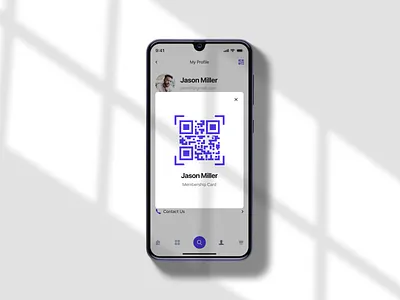QR-Card pop up application e commerce figma interface mobile mobile app pop up product design qr qr code ui ux
