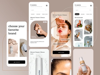 Minimal - Beauty App aesthetic app beauty beautyapp design design studio e commerce figma shop studiolama ui user experience