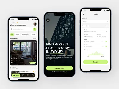 Hotel Booking App 🛏️ app app design bookinh design concept hotel booking mobile app mobile design settings syndey travel ui ui design ux web design