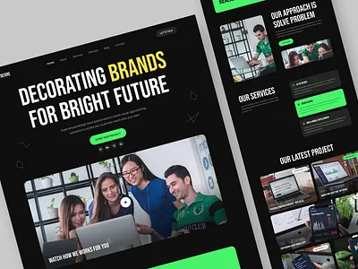 Creative Agency Landing Page agency design homepage landing page portfolio ui uihut webdesign webflow webflow designer website website design website ui