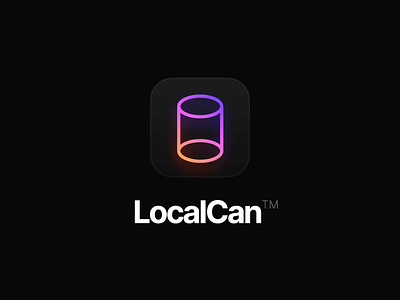 Logo for LocalCan™ — macOS app for developers app icon branding dark mode icon logo macos typography