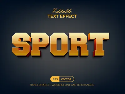 Sport Text Effect Yellow Gold Style 3d alphabet design editable effect font gold gradient lettering shiny sport style text type typeface typography word