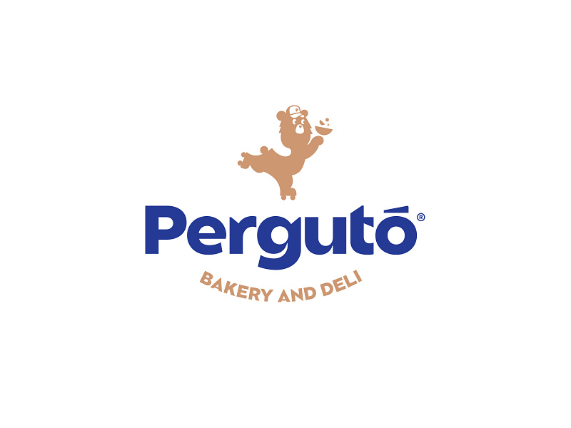 Pergutó - Brand Identity bear branding creative delicious design fast food fastfood food graphic design icon illustration italian logo logotype minimal perguto salad skate skating symbol