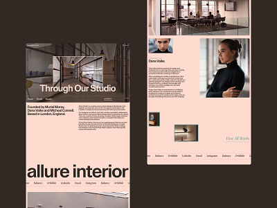 Website for Allure Interior agency animation brand branding clean design editorial fashion graphic design illustration interior logo magazine studio ui ui design website